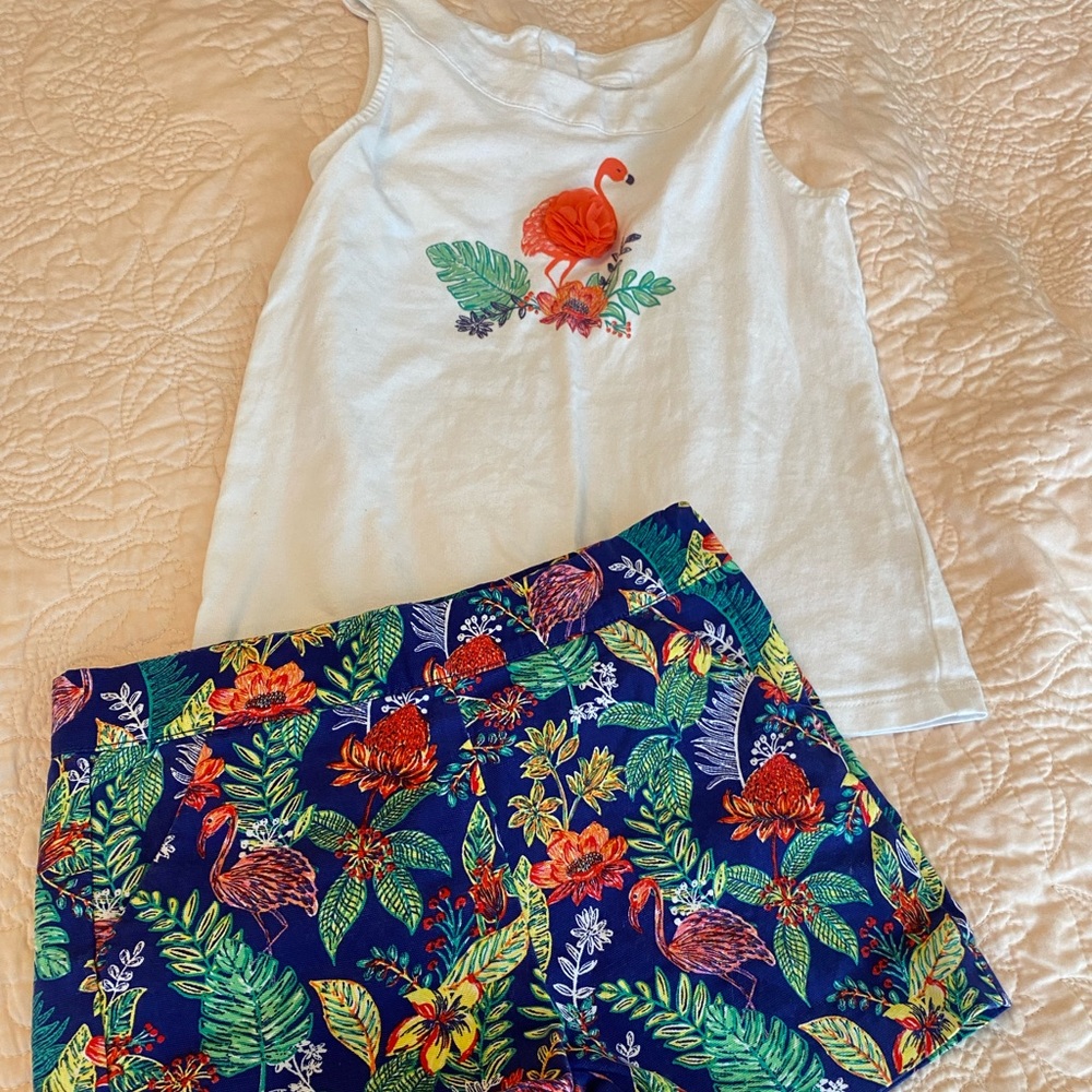 Janie jack flamingo set size 7